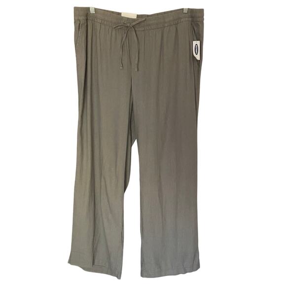 OLD NAVY NWT Women's Linen Relaxed Flare Wide Leg Pants Size XL - Picture 1 of 10